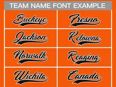 Orange Black-White Classic Style Hockey Jersey 3