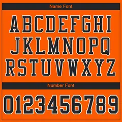 Orange Black-White Classic Style Mesh Football Jersey 3