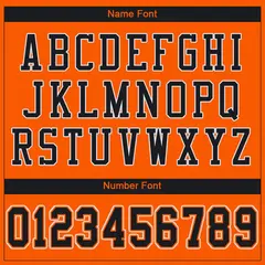Orange Black-White Classic Style Mesh Football Jersey 3