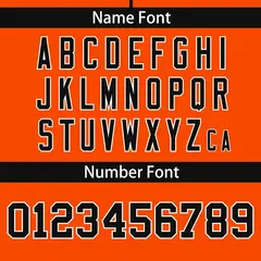Orange Black-White Color Block Authentic Baseball Jersey 4