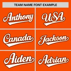 Orange Black-White Color Block Authentic Baseball Jersey 3