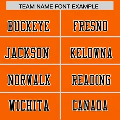 Orange Black-White Color Block Raglan Sleeves Football Jersey 3
