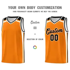 Orange Black White Color Charge Series Basketball Jersey 3