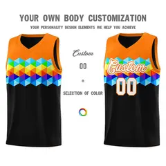 Orange Black White Colorful Basketball Jersey Sets 2