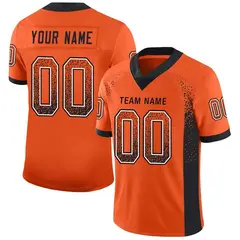 Orange Black-White Drift Fashion Mesh Football Jersey 1
