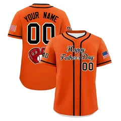 Orange Black White Father's Day Classic Baseball Jersey 1