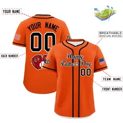 Orange Black White Father's Day Classic Baseball Jersey 2