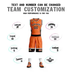 Orange Black-White Graffiti Lightning Basketball Jersey 4