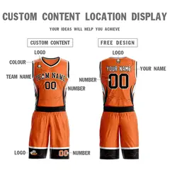 Orange Black-White Graffiti Lightning Basketball Jersey 3