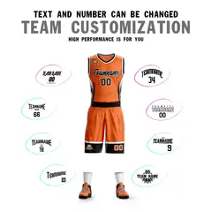 Orange Black-White Graffiti Lightning Basketball Jersey 4
