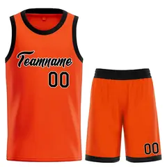 Orange Black-White Heal Basketball Jersey Sets