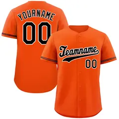 Orange Black-White Hook Classic Authentic Baseball Jersey 1