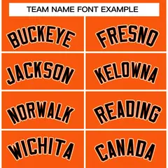 Orange Black-White Raglan Full-Snap Varsity Letterman Jacket 5