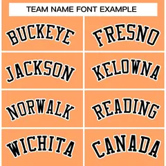Orange Black-White Raglan Full-Snap Varsity Letterman Jacket 5