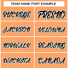 Orange Black-White Raglan Full-Snap Varsity Letterman Jacket 5