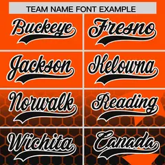 Orange Black White Rising Stars Gradient Baseball Jersey 3