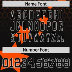 Orange Black White Rising Stars Gradient Baseball Jersey 4