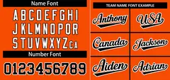 Orange Black-White Stripe Raglan Sleeves Baseball Jersey 3
