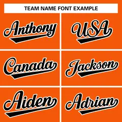Orange Black-White Varsity Full-Snap Letterman Jacket 5
