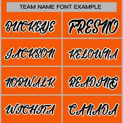 Orange Black-White Varsity Full-Snap Letterman Jacket 5