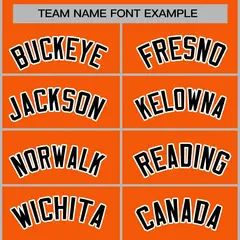 Orange Black-White Varsity Full-Snap Letterman Jacket 5