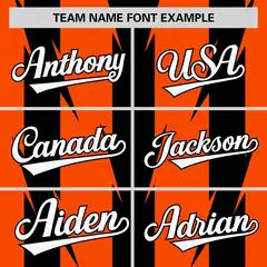 Orange Blade Pattern Raglan Varsity Letterman Baseball Jacket 3