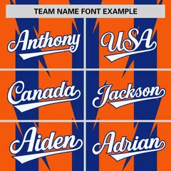 Orange Blade Pattern Raglan Varsity Letterman Baseball Jacket 3