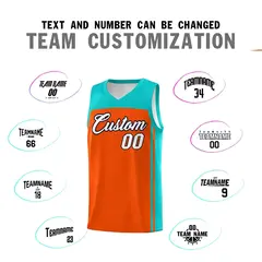 Orange Bright Green Classic Sets Basketball Jersey 4