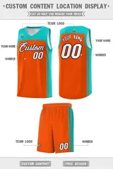 Orange Bright Green Classic Sets Basketball Jersey 5