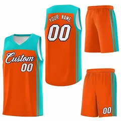 Orange Bright Green Classic Sets Basketball Jersey 6