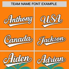 Orange Bright Green Graffiti Pattern Bossinia Baseball Jersey 3