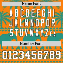 Orange Bright Green Graffiti Pattern Bossinia Baseball Jersey 4