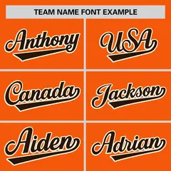 Orange Brown Color Block Varsity Letterman Baseball Jacket 3