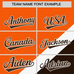 Orange Brown Raglan Varsity Full-Snap Letterman Baseball Jacket 3