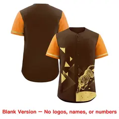 Orange Brown Raptor Series Raglan Baseball Jersey 8