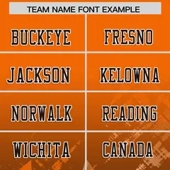 Orange Brown Star Gradient Flag Football Jersey 3