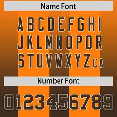 Orange Brown Vertical Gradient Stripe Team Football Jersey 4
