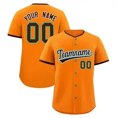 Orange Brown White Classic Baseball Uniform