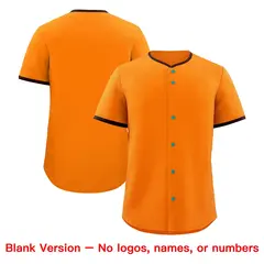 Orange Brown White Classic Baseball Uniform 8