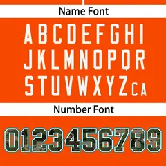 Orange Camo Font Authentic Baseball Jersey 4