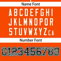 Orange Camo Font Authentic Baseball Jersey 4