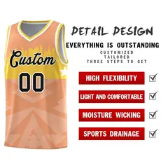 Orange City Silhouette Pattern Basketball Uniform Jersey 2