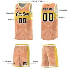 Orange City Silhouette Pattern Basketball Uniform Jersey 5