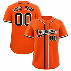 Orange Classic Authentic Baseball Jersey 1