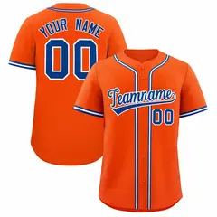 Orange Classic Authentic Baseball Jersey 1