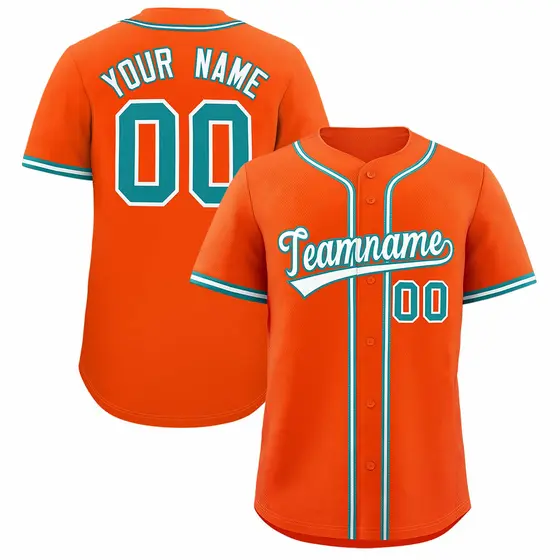 Orange Classic Authentic Baseball Jersey