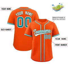 Orange Classic Authentic Baseball Jersey 2