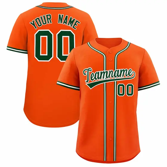 Orange Classic Authentic Baseball Jersey