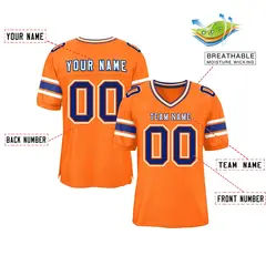 Orange Classic Authentic Football Jersey 2