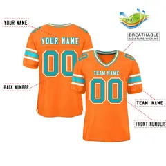 Orange Classic Authentic Football Jersey 2
